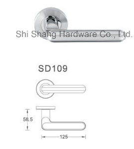 Hardware de manija de palanca de puerta de versión de perfil europeo hueco de acero inoxidable hecho a medida SD109