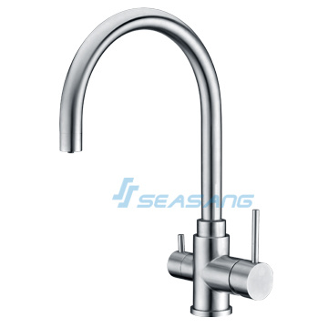 Grifo para beber purificado de acero inoxidable con agua fría y caliente