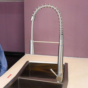 Grifo de cocina extraíble con resorte de acero inoxidable con certificados CSA y marca de agua