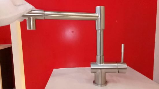 Grifo de cocina de acero inoxidable de 360 ​​grados con aprobación CSA